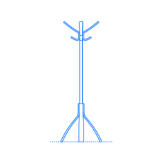 Furniture Coat Rack Hat Stand Casteel Coat Stand Stencil Svg Vector, Free Vectors File